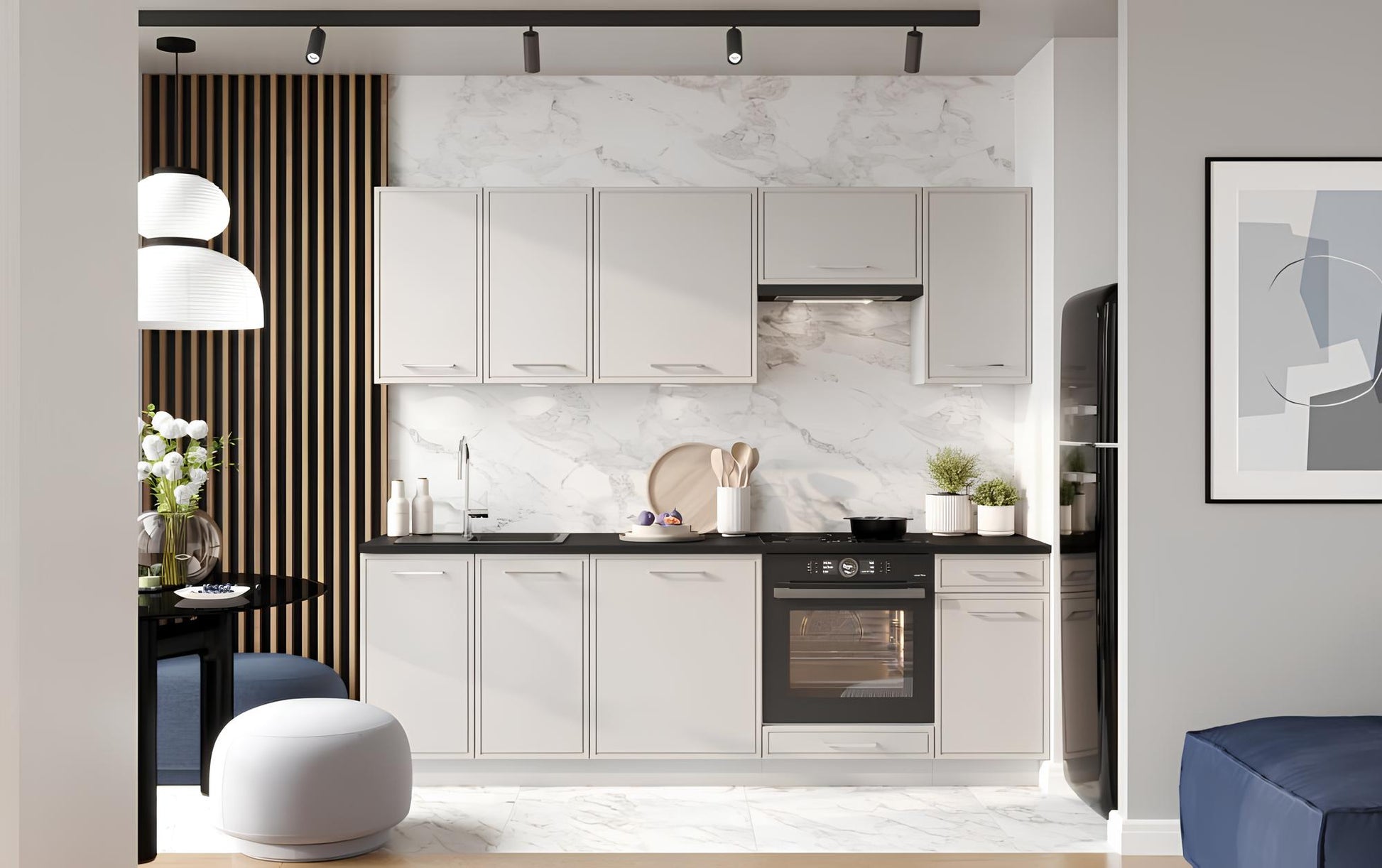 Virtuves zemāks skapis Brit 40/60/82 bēšs - N1 Home