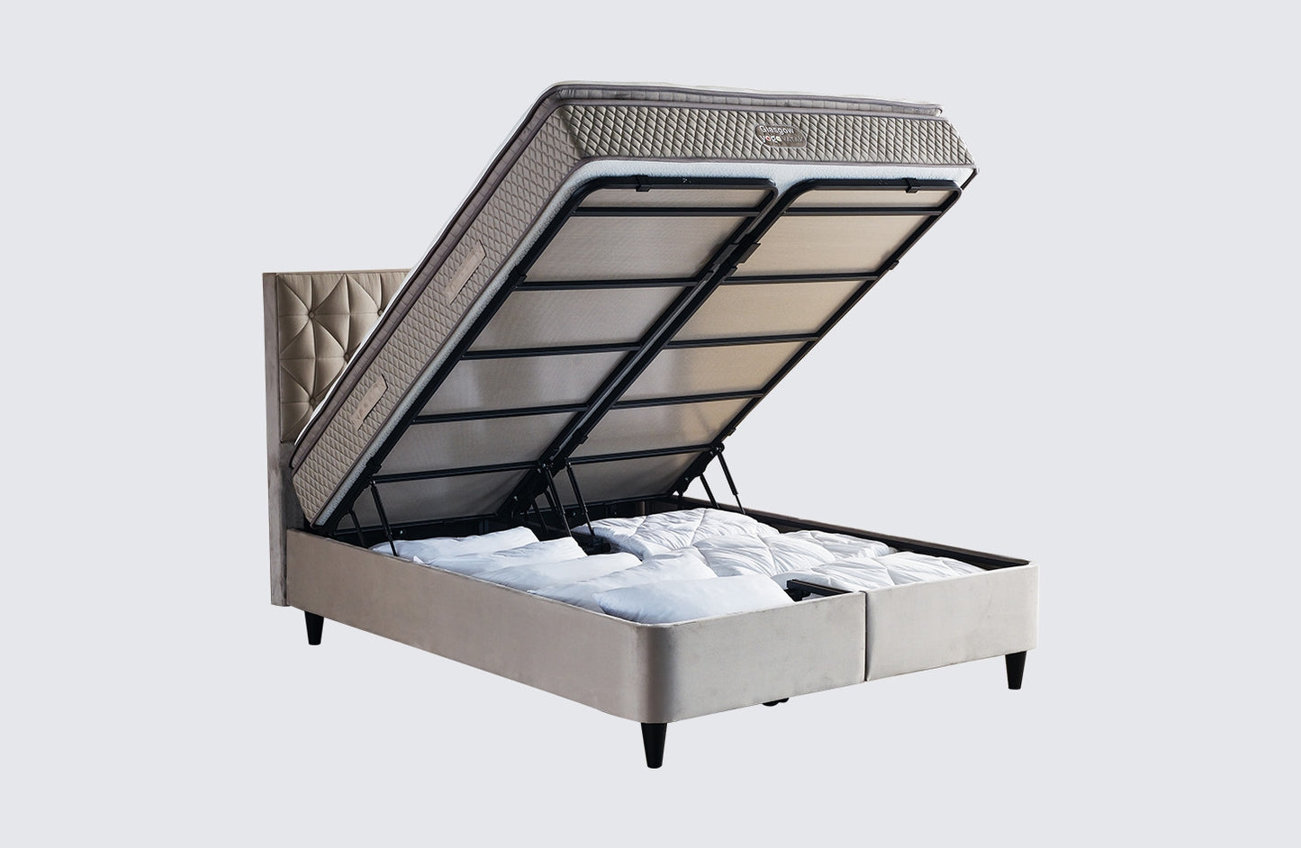 Gulta Glazos 90/120/140/160/180 x 200 cm pelēks - N1 Home