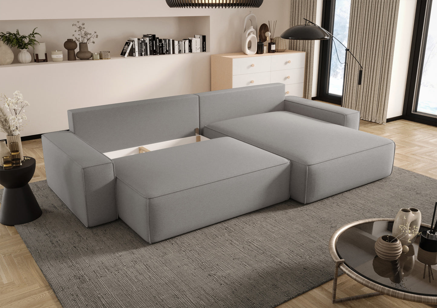 Dīvāns Larosh 85/280/185 cm Aragon 80