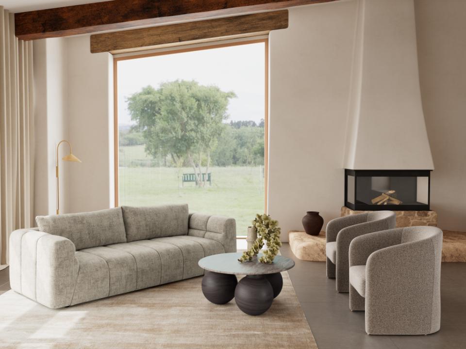 Kafijas galds Kosya 95/95/42 cm Toronto marmors