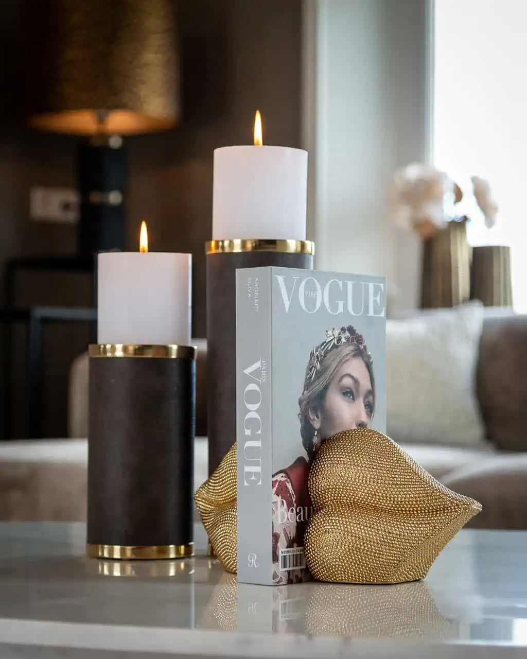 Grāmatu stendi Kiss Richmond Interiors 13/13/9 cm zelts - N1 Home