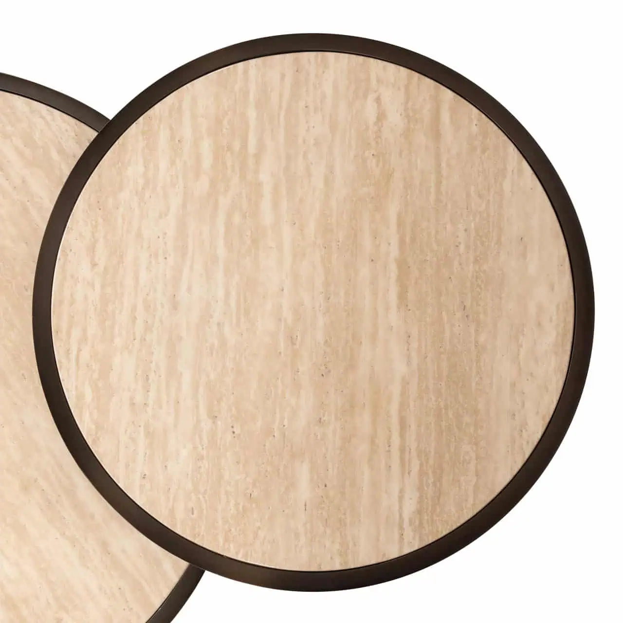 Kafijas galds Ronson beige (Set of 2) Richmond Interiors 47/60, 38,5/119 cm bēšs/brūns - N1 Home