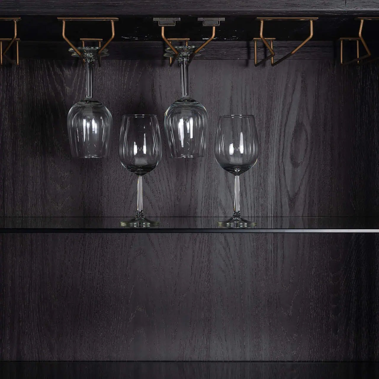 Bāra skapis Bloomville Richmond Interiors  2 durvis 185/97/45 cm zelta krāsā - N1 Home