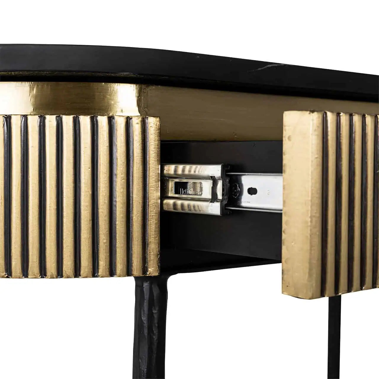 Console Ironville 2-drawers Richmond Interiors 76/100/40 cm zelts - N1 Home