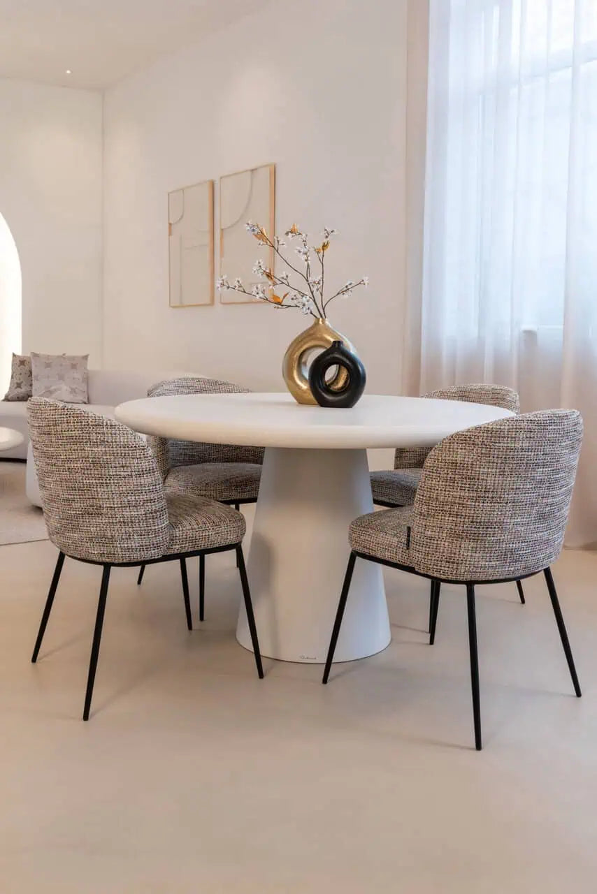 Galds Bloomstone white Richmond Interiors 76/130 cm balts - N1 Home