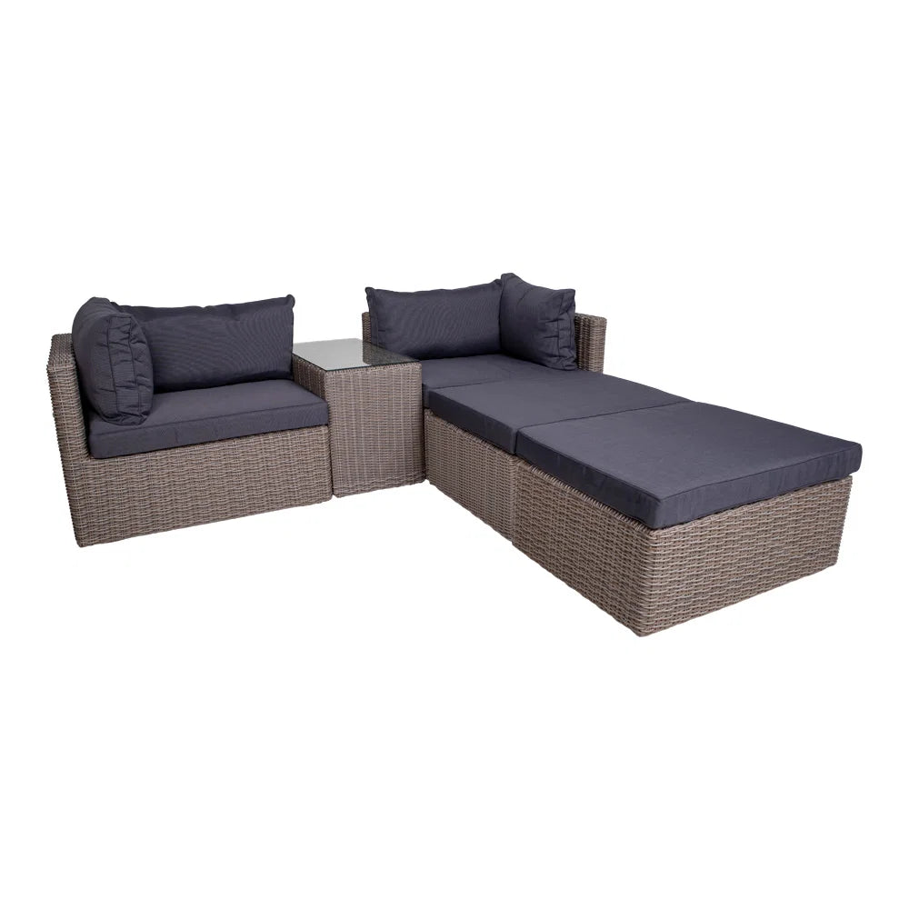 Sauļošanās krēsls (set) Rosato 158/190/65 cm kubu pelēks