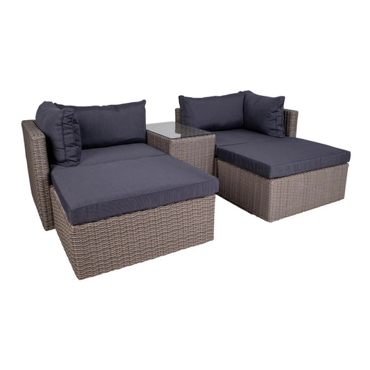 Sauļošanās krēsls (set) Rosato 158/190/65 cm kubu pelēks