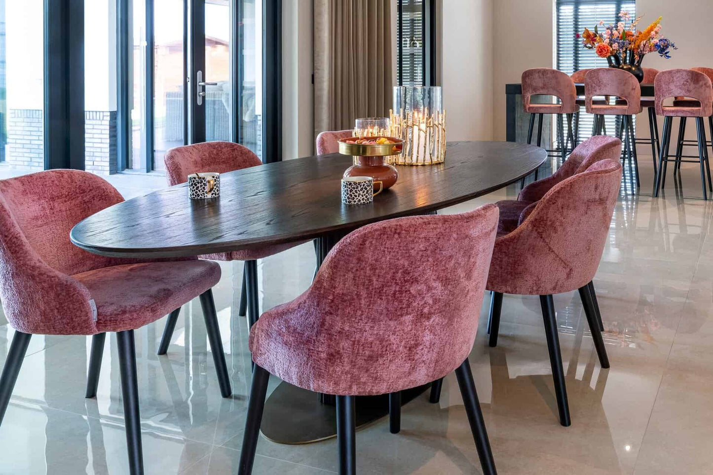 Galds Luxor Richmond Interiors 235; 300/75/110;120 cm brūns oval