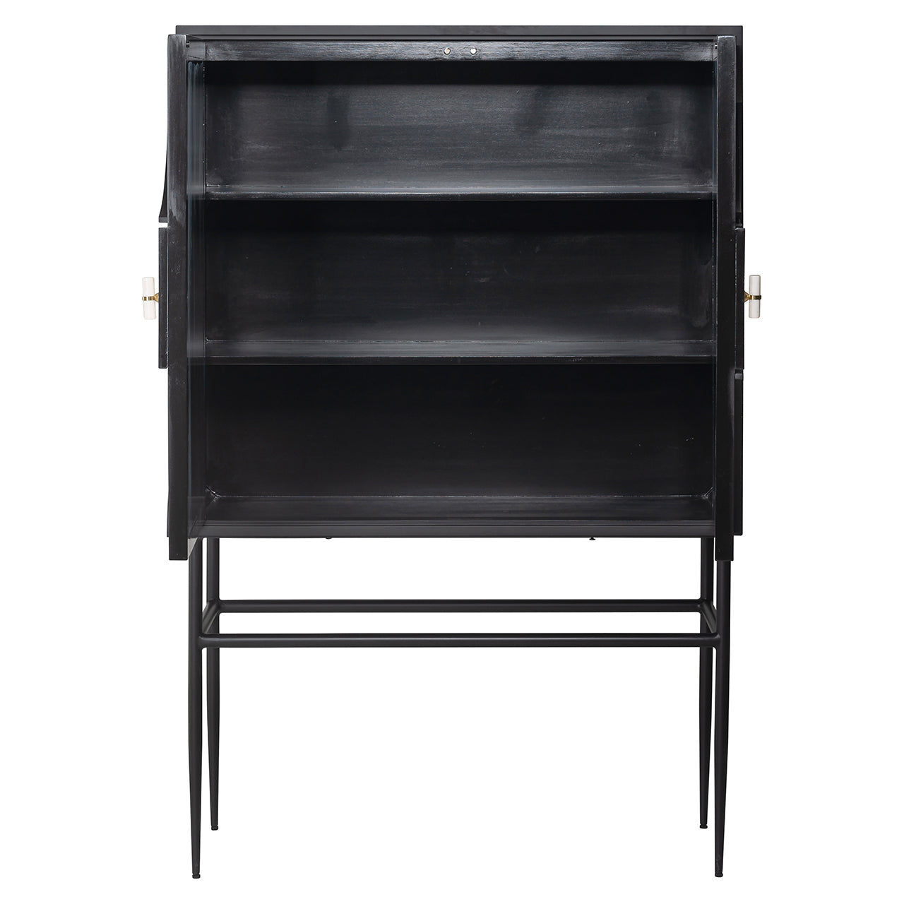 Skapis Mendoza ar 2 durvīm Richmond Interiors 150/100/40 cm melns/balts - N1 Home