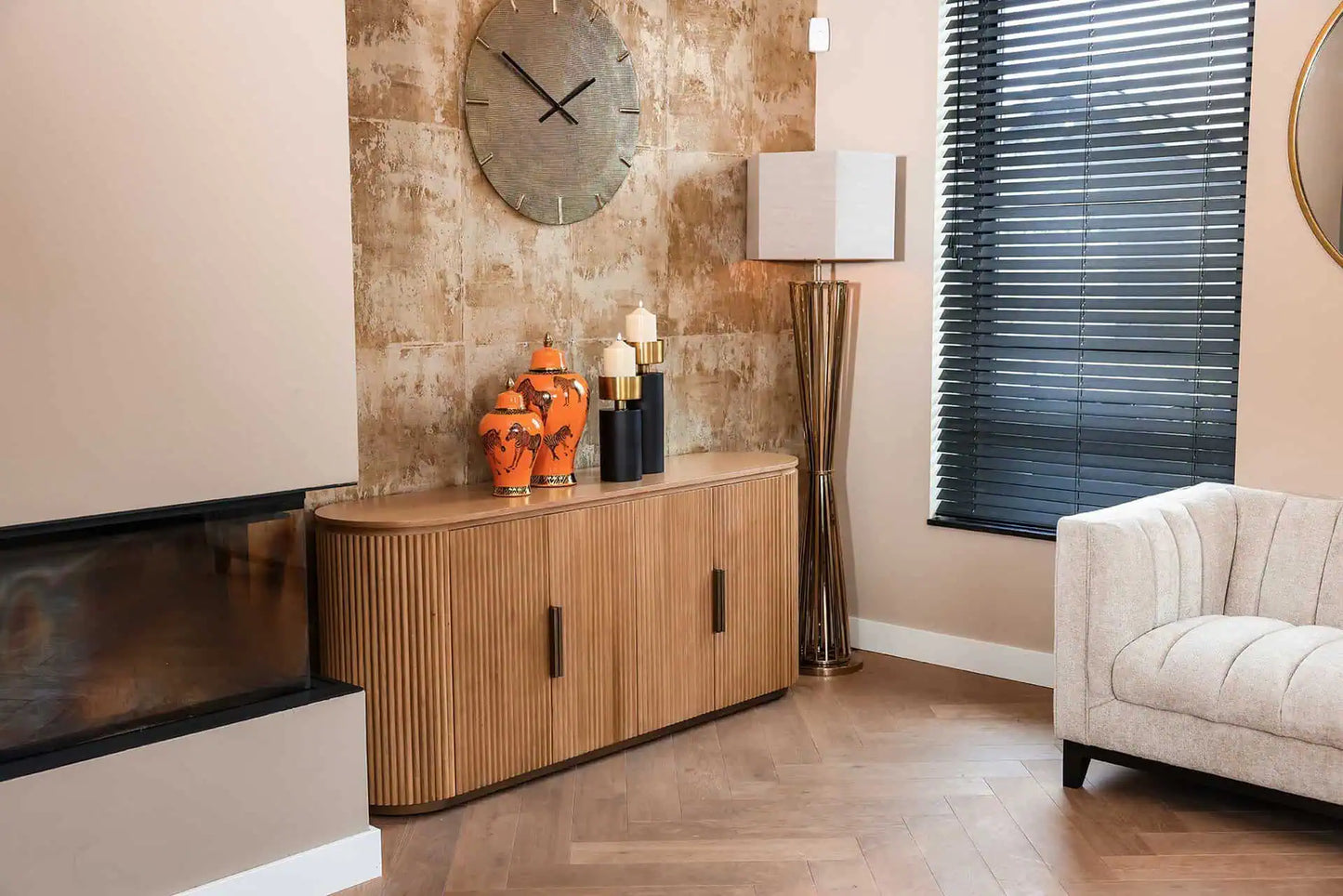 Pulkstenis Richmond Interiors Zane 74/74/2 cm zelts - N1 Home