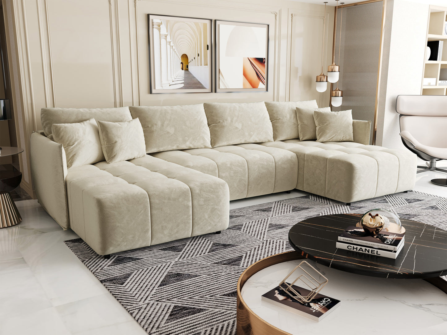 Dīvāns Belviu 349/85/175 cm Monolith 02 - N1 Home