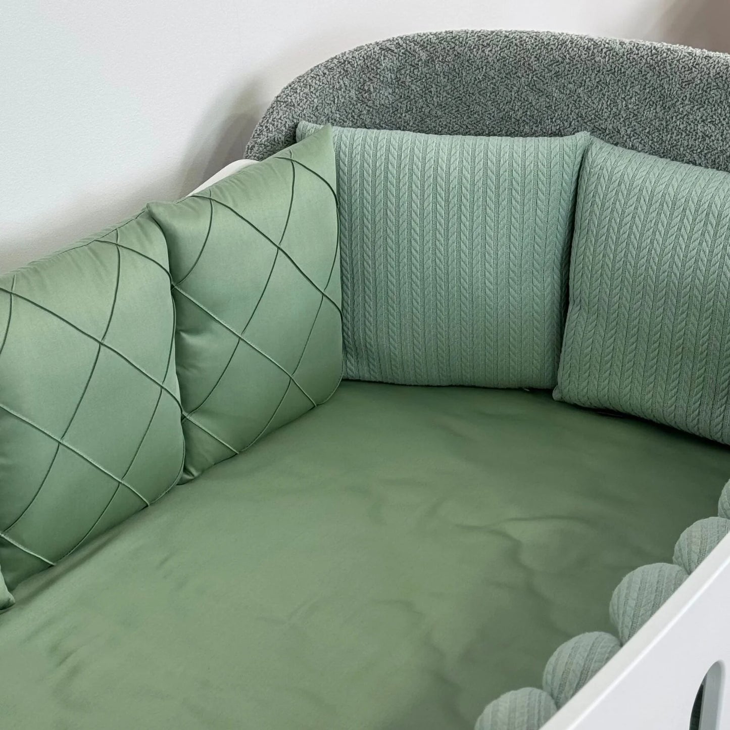 Satīna Gultas Veļas Komplekts "Platīns" sage - N1 Home