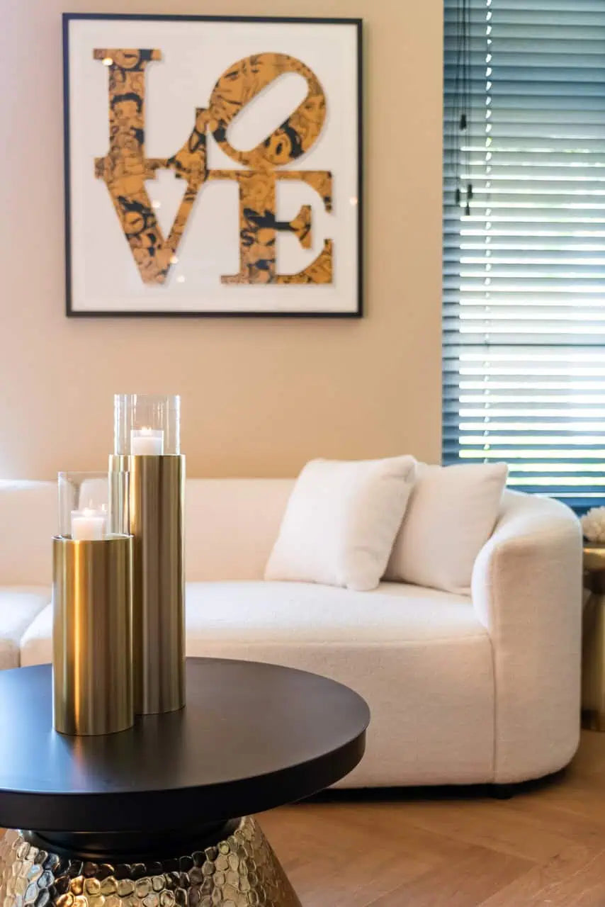 Kafijas galds Freddie black/gold Richmond Interiors 44/76/76 cm melns/zelts - N1 Home