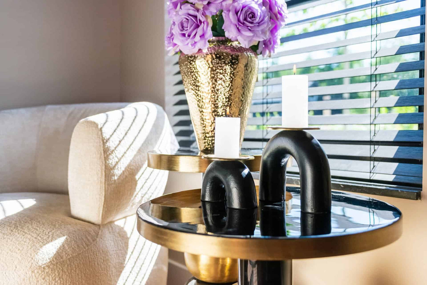 Kafijas galds Mose Richmond Interiors 51/54/51 cm melns