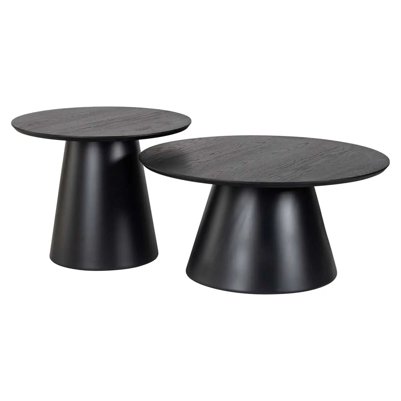Kafijas galds Jazz black (Set of 2) Richmond Interiors 40/80 cm melns - N1 Home