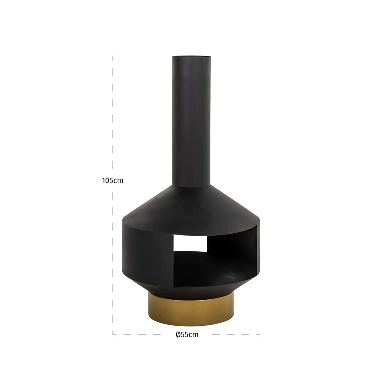 Kamīns Quinn Richmond Interiors 55/105/55 cm melns