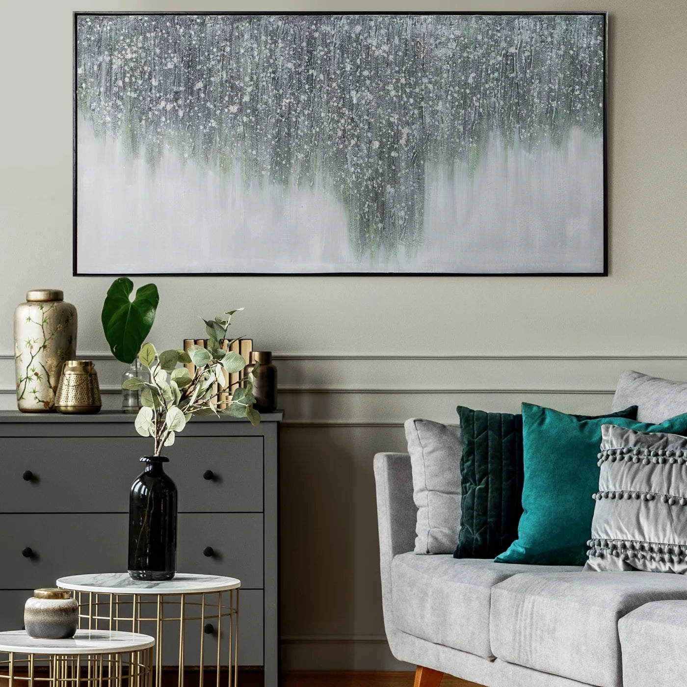 Glezna Miracle 140/70 cm pelēks/zaļš - N1 Home