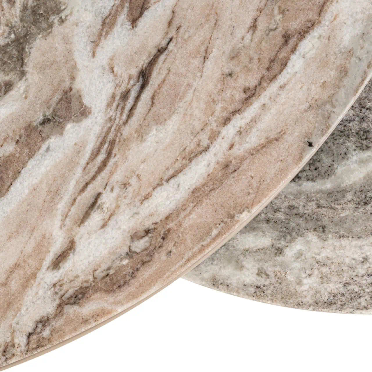 Kafijas galds Coffee table Fairfax stone (Set of 2) Richmond Interiors 40/85; 33/70 cm bēšs - N1 Home