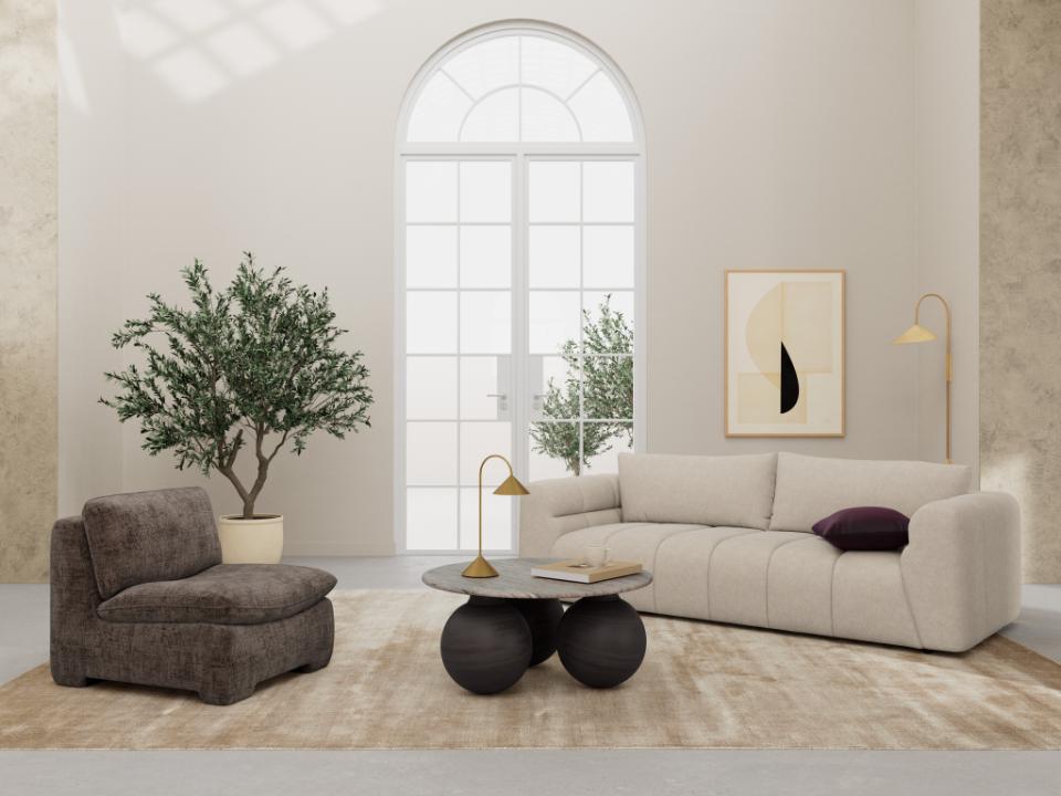 Kafijas galds Kosya 95/95/42 cm Toronto marmors