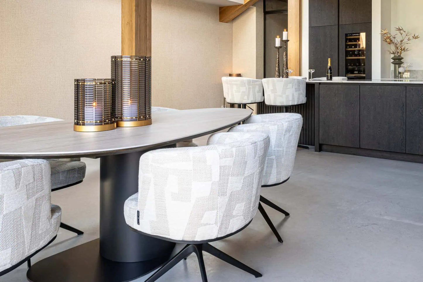 Svečturis Daylin smoke small Richmond Interiors 27,5/22/22 cm dūmi - N1 Home