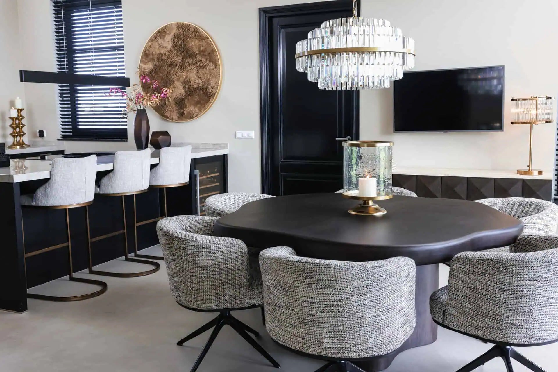 Lustra Desire brushed gold  Richmond Interiors 38/65 cm zelts - N1 Home