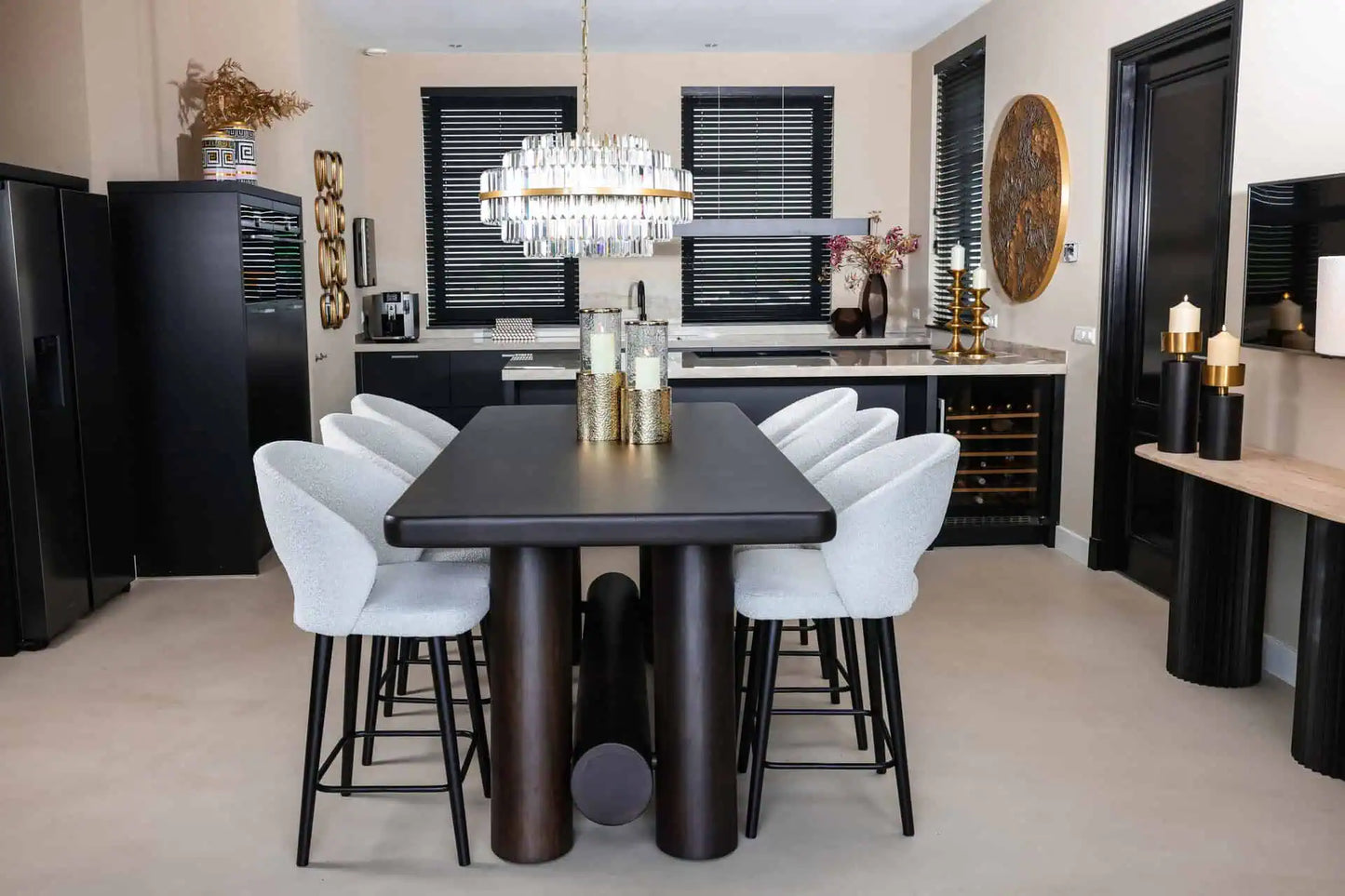 Svečturis Marlou gold small Richmond Interiors 35.5/15/15 cm zelts - N1 Home