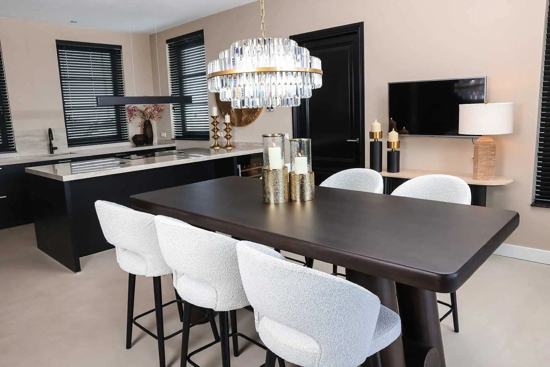 Galds Tower 220 Richmond Interiors 91/219/97 cm brūns - N1 Home