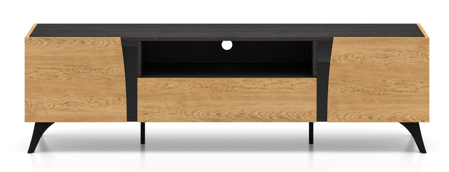 TV skapis Toskana 180/51/38 cm ozols/melns