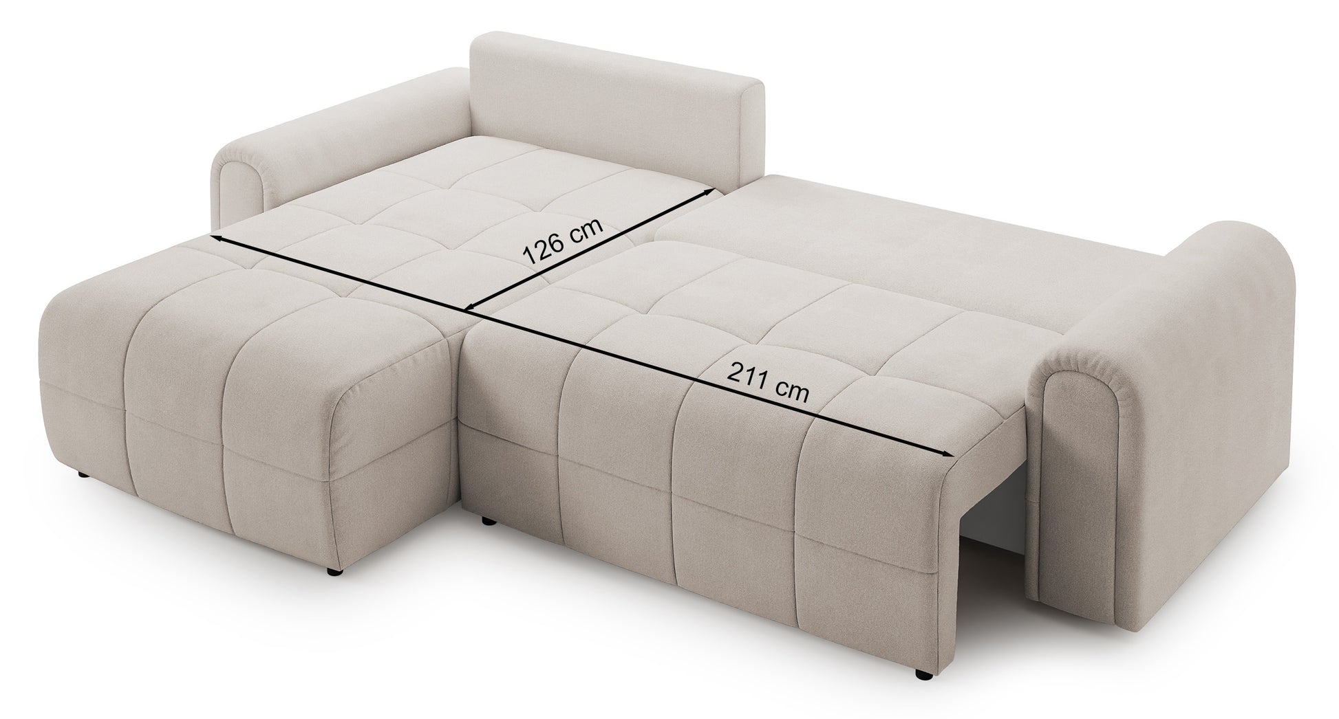 Dīvāns Simol 268/94/180 cm Storm 70 - N1 Home