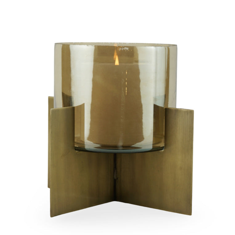 Svečturis Resa gold small Richmond Interiors 22/26/26 cm zelts - N1 Home