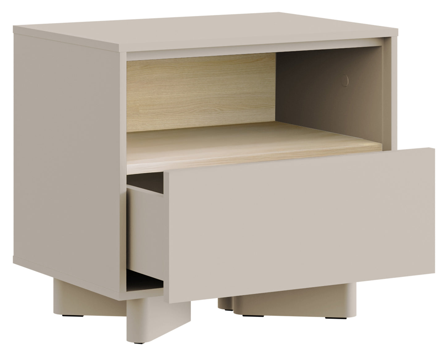 Naktsskapis Distri 50/46/35 cm Vičencas ozols/kašmirs