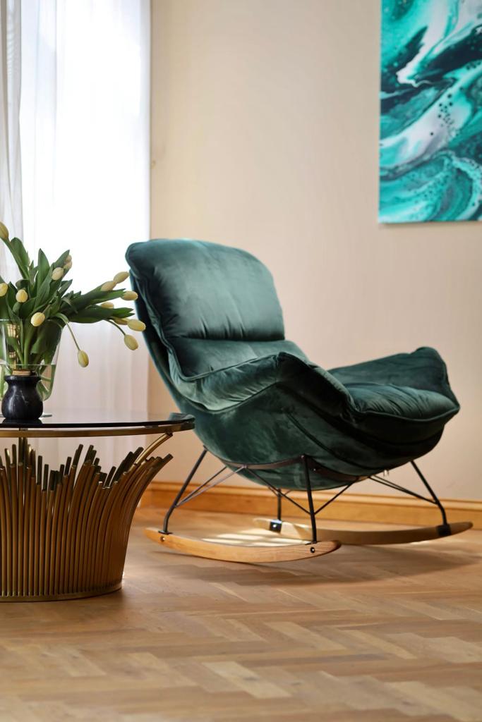 Krēsls Dot Design Berco samta 100 × 80 × 95 cm medus - N1 Home