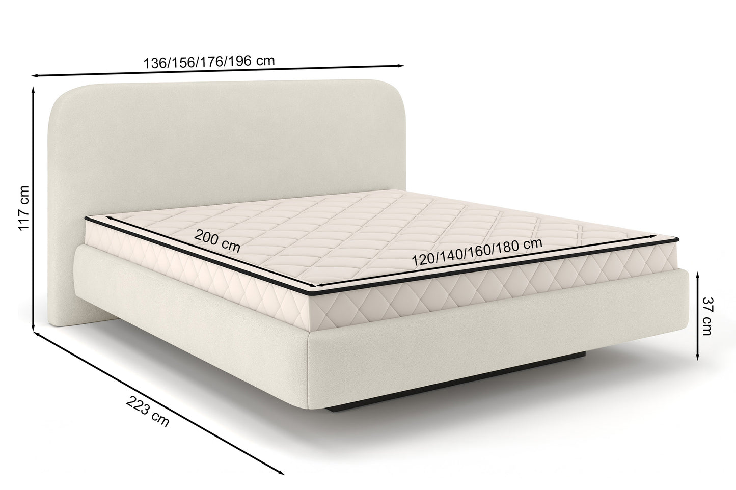 Gulta Nelapo 120/140/160/180x200 cm Casa 14
