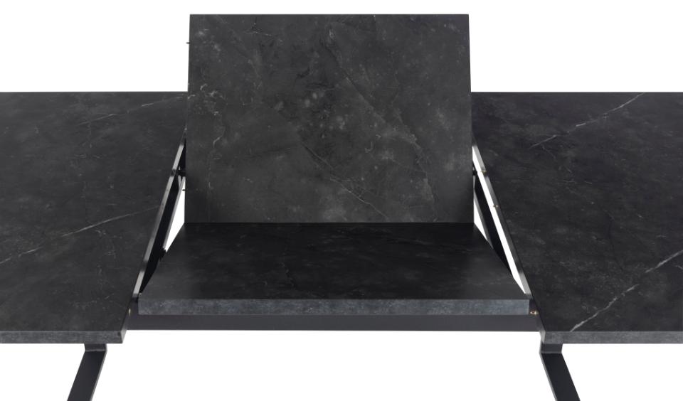 AMB taisnstūra galds melns marmors 160/220x90x75 cm