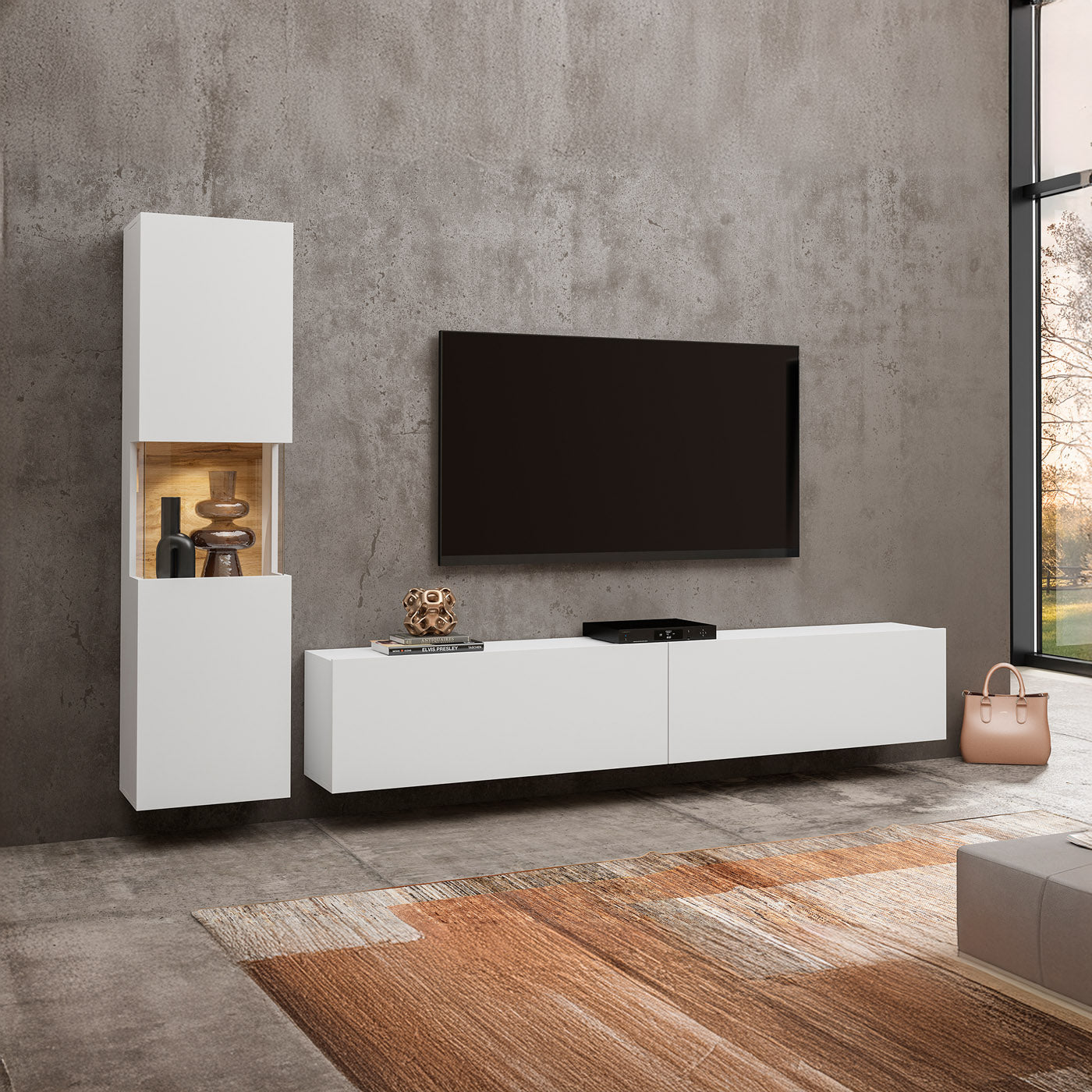 Sienas bloks Avalon 180/140/35 cm balts/Votan ozols