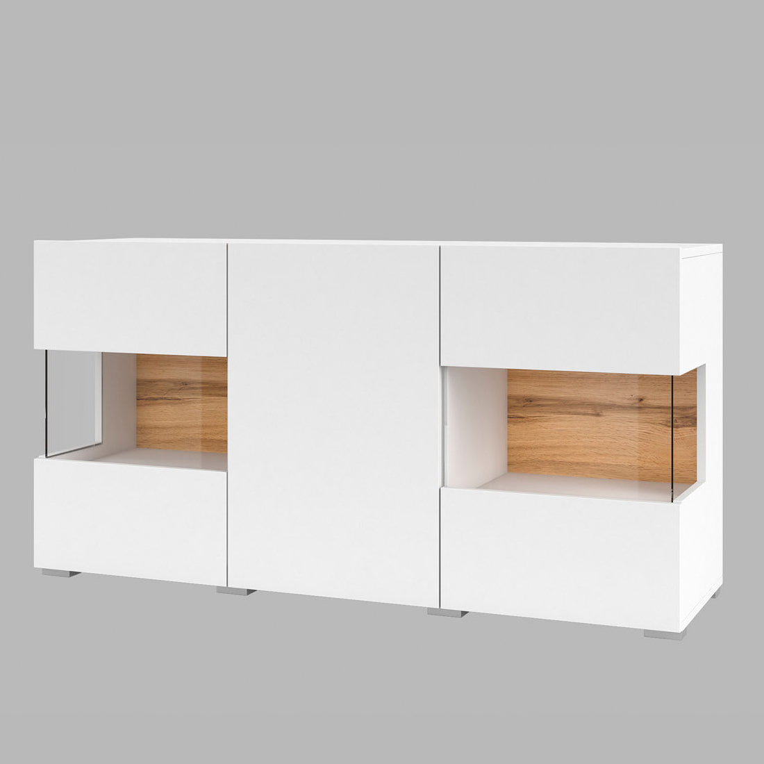 Kumode Avalon 120/35/62 cm balts/Votan ozols - N1 Home