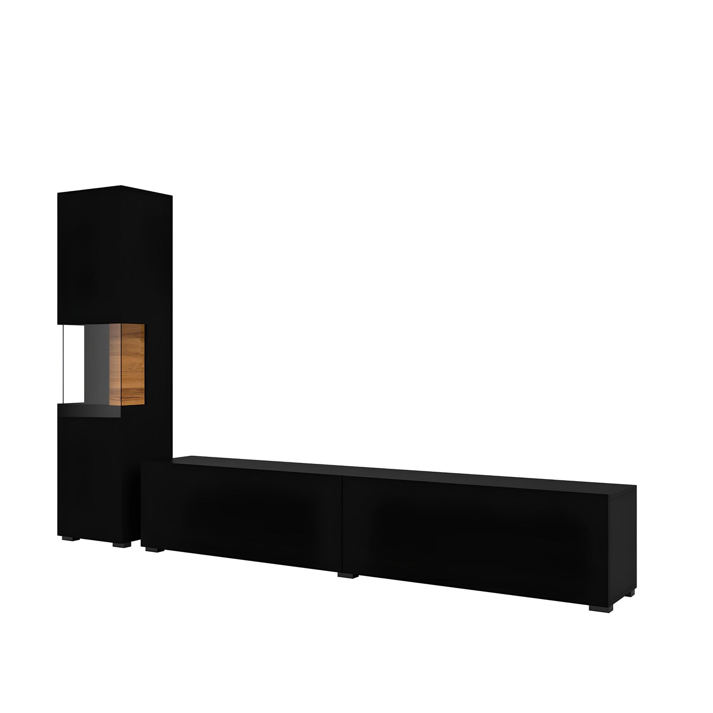 Sienas bloks Avalon 180/140/35 cm melns oniks/Votan ozols