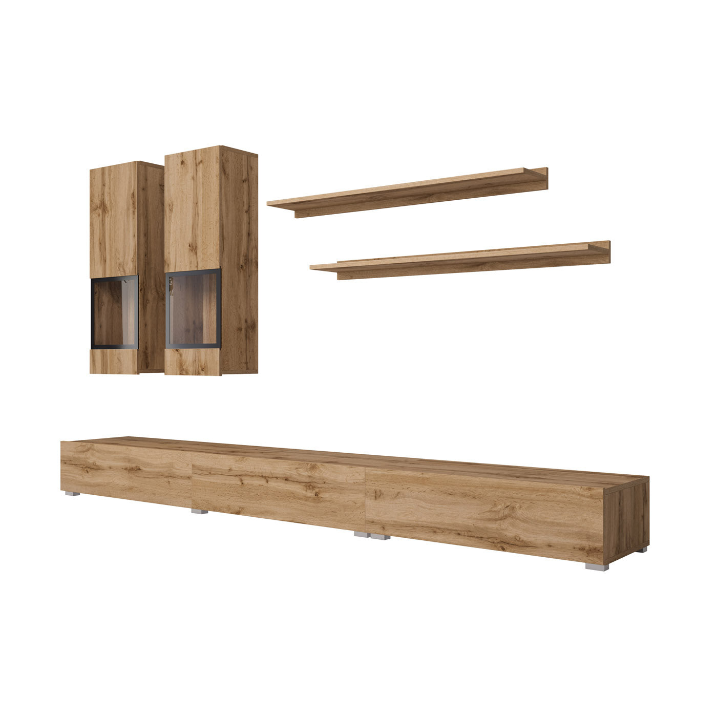 Sienas bloks Barots 270/41 cm Votan ozols/melns - N1 Home