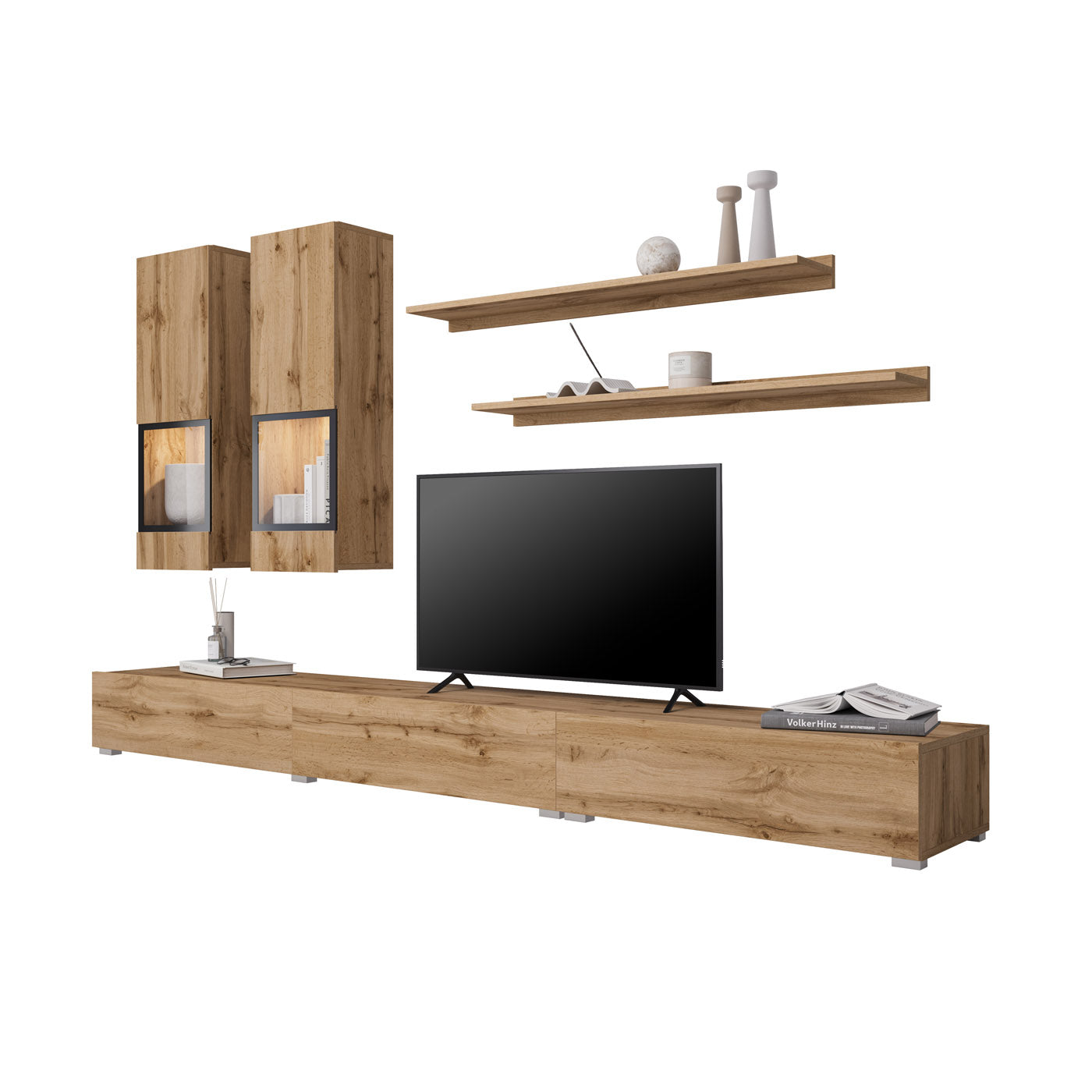 Sienas bloks Barots 270/41 cm Votan ozols/melns - N1 Home