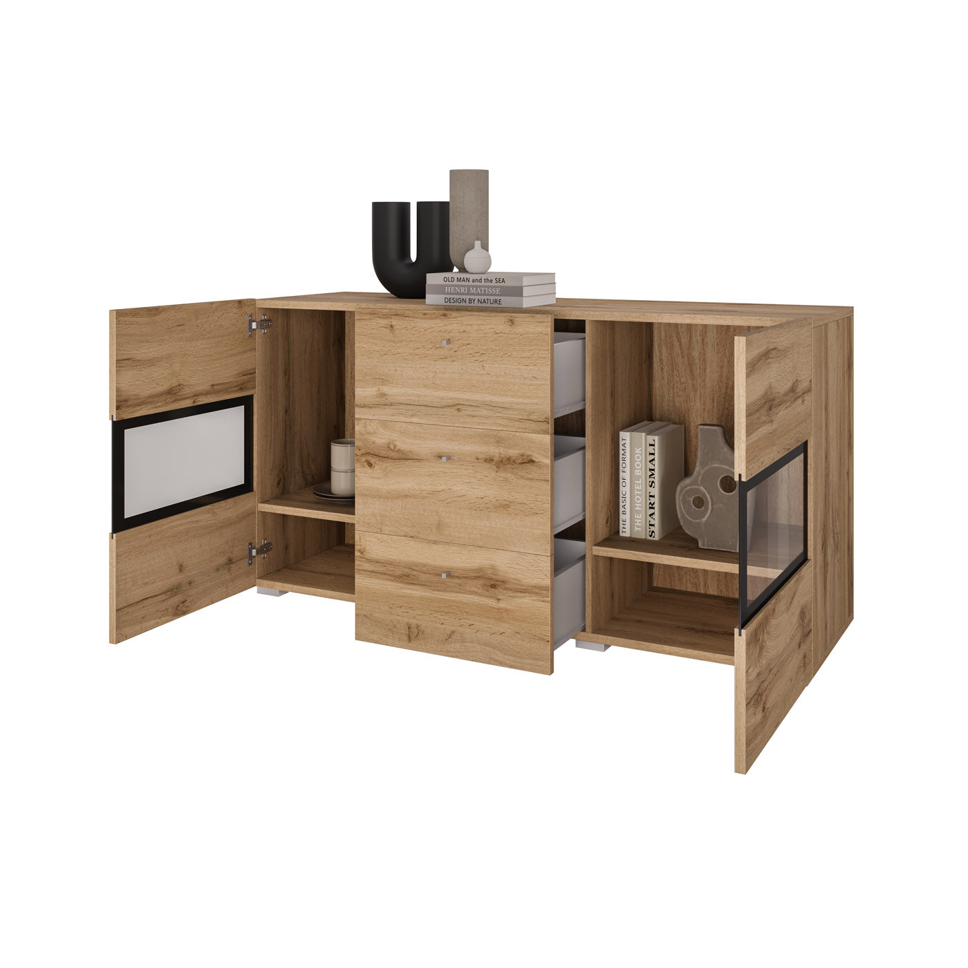 Kumode Barots 132/39/70 cm Votan ozols - N1 Home