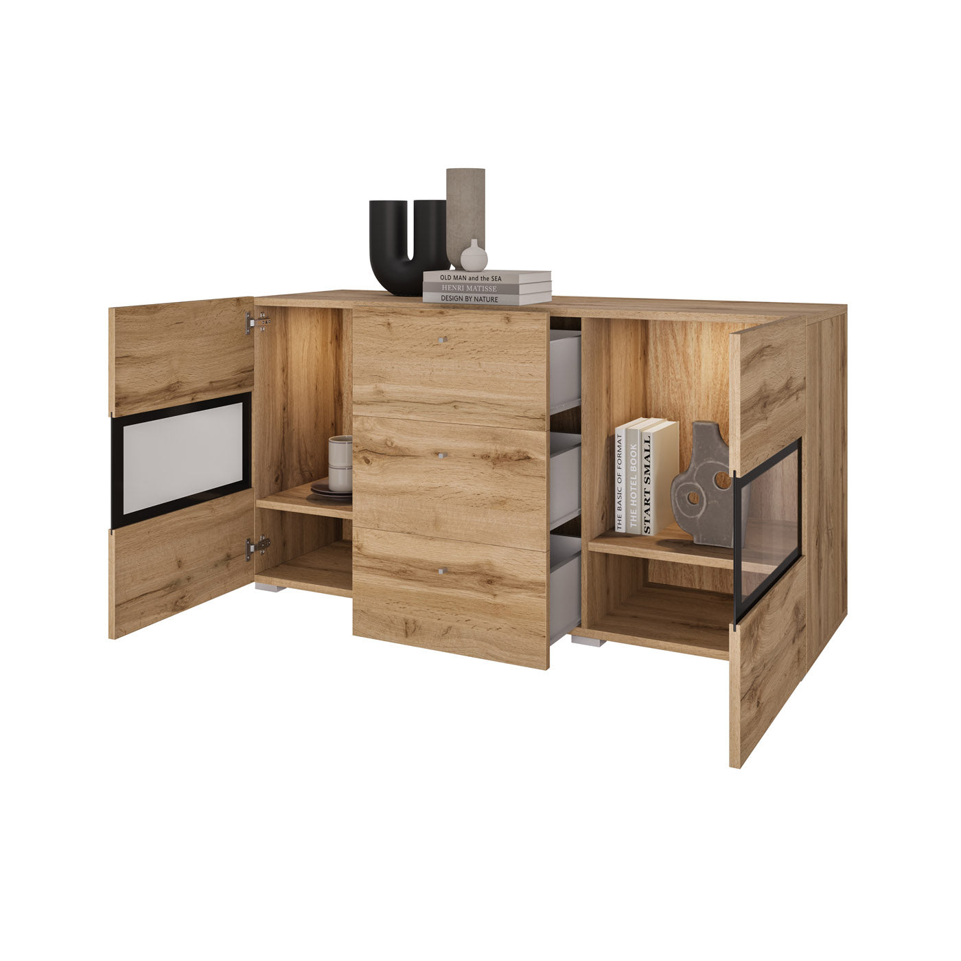 Kumode Barots 132/39/70 cm Votan ozols - N1 Home