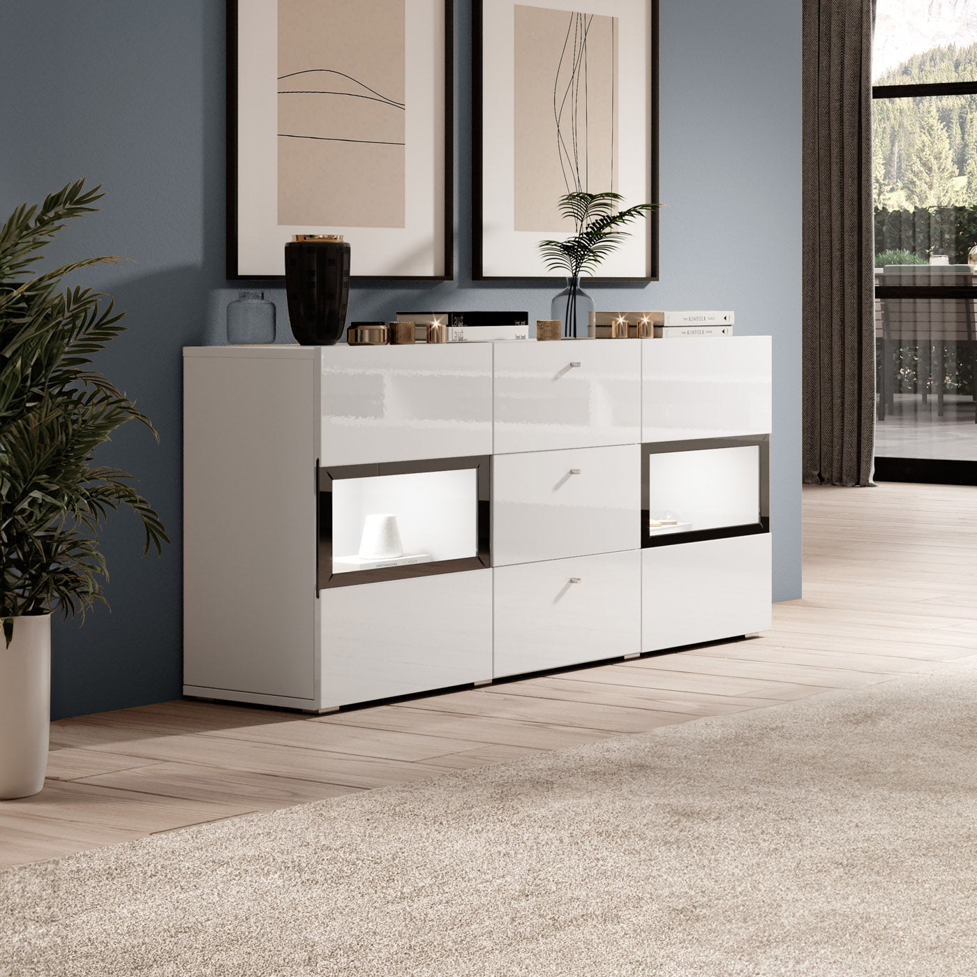 Kumode Barots 132/39/70 cm balts - N1 Home