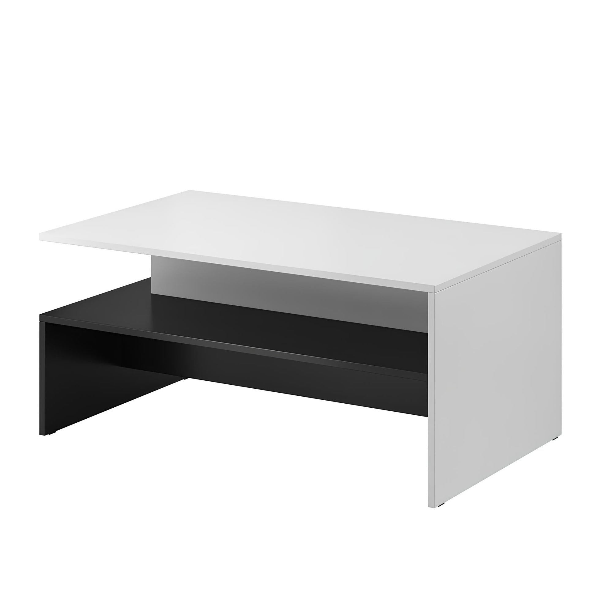 Kafijas galds Barots 100/60/45 cm balts/melns - N1 Home