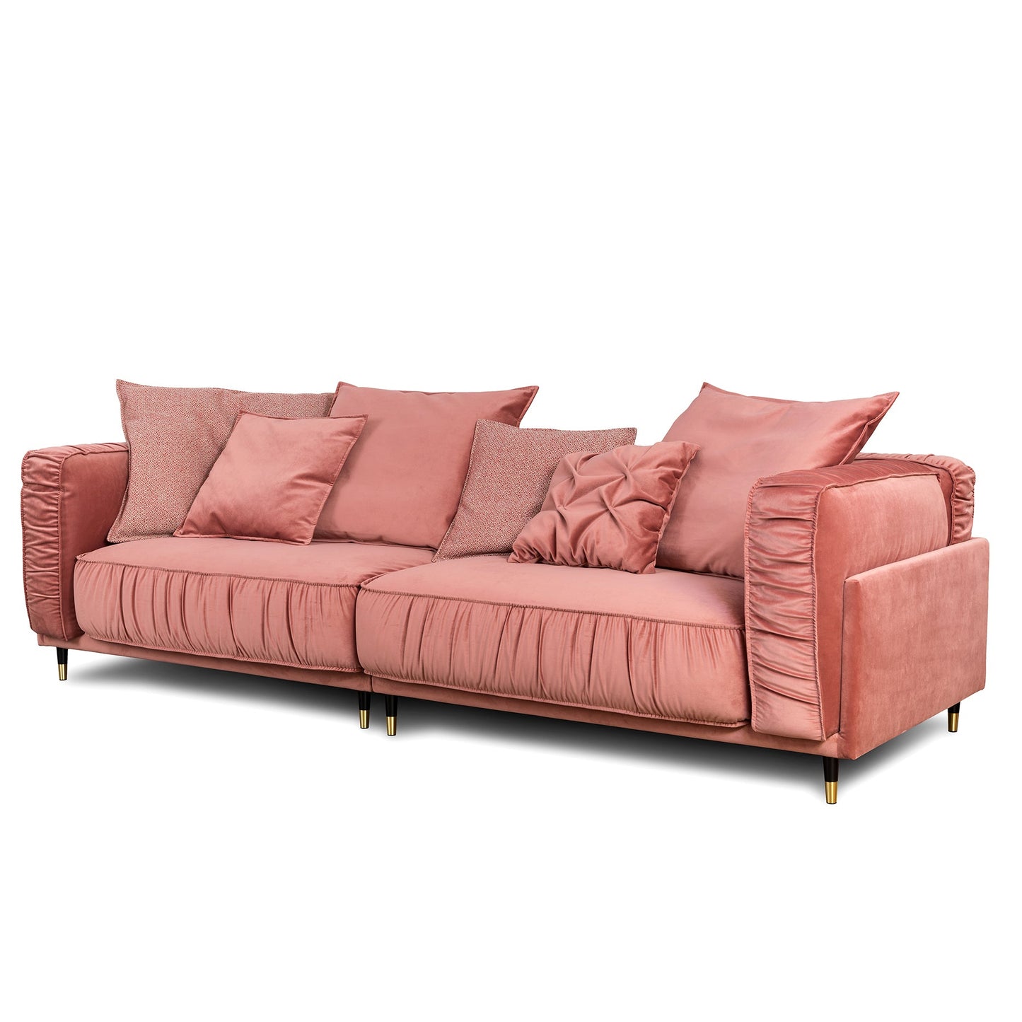 Dīvāns Bellissa Befame 234/109/104 cm rozā - N1 Home