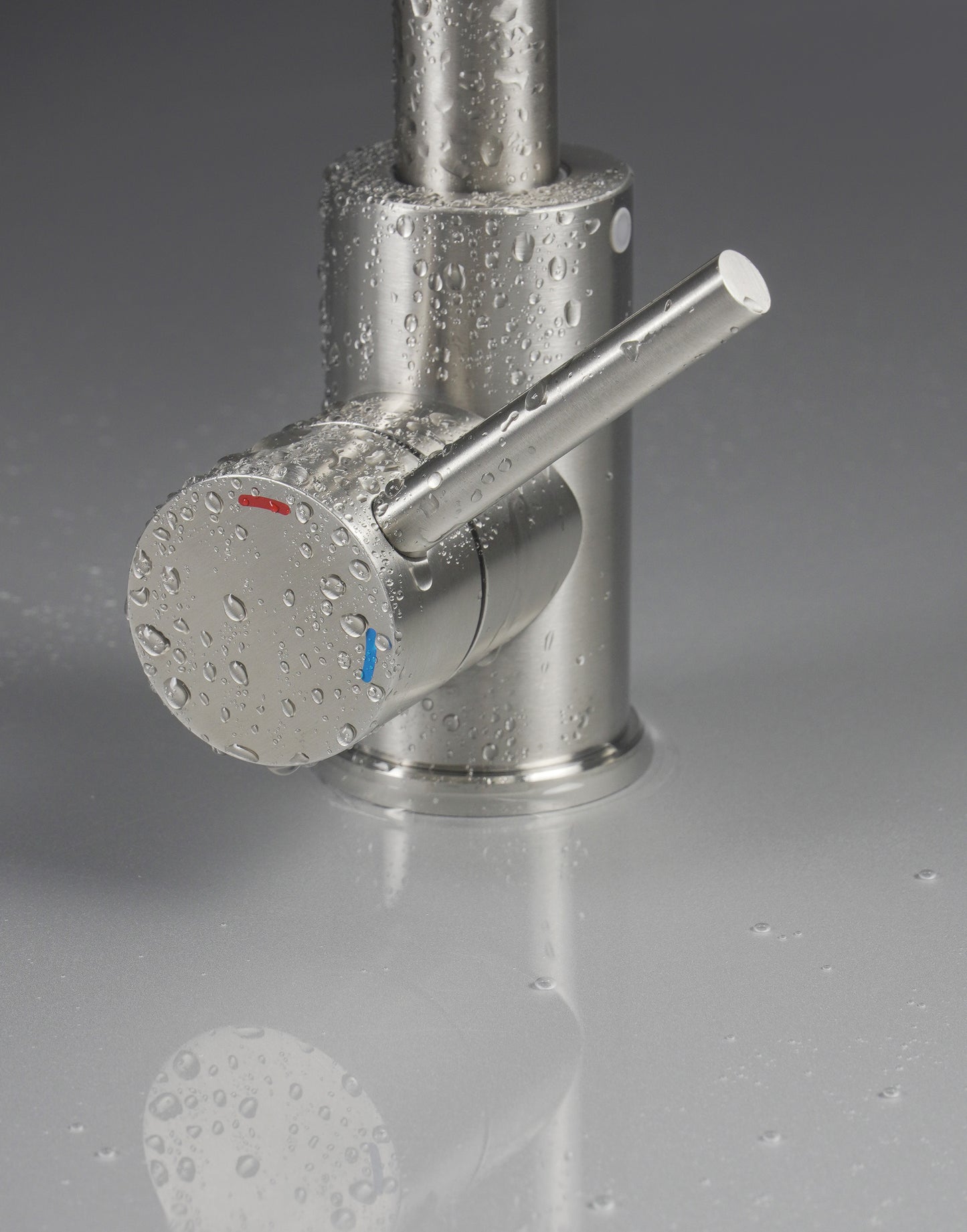 Virtuves maisītājs ar elastīgu snīpi - 2 veidu sprauslas Luno 400 mm matēts tērauds/bēšs - N1 Home