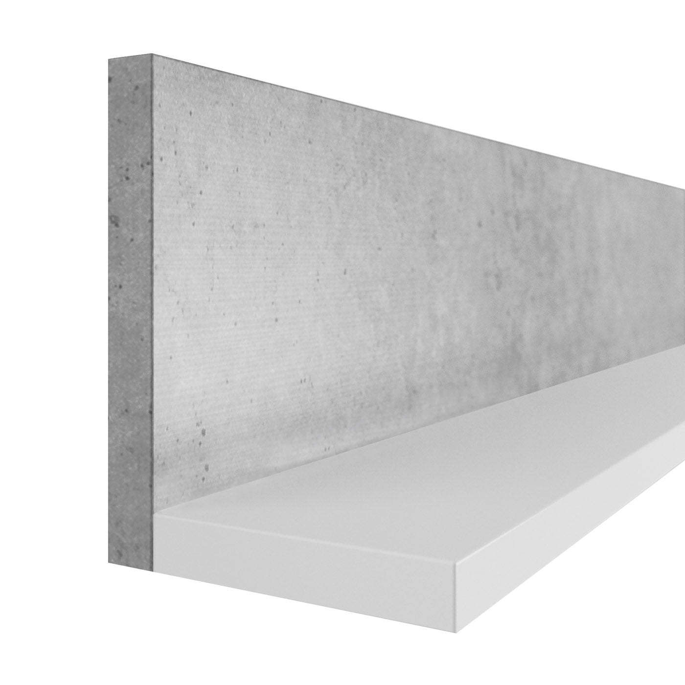 Sienas plaukts Botas 150/24/32 cm balts/betons Kolorādo - N1 Home