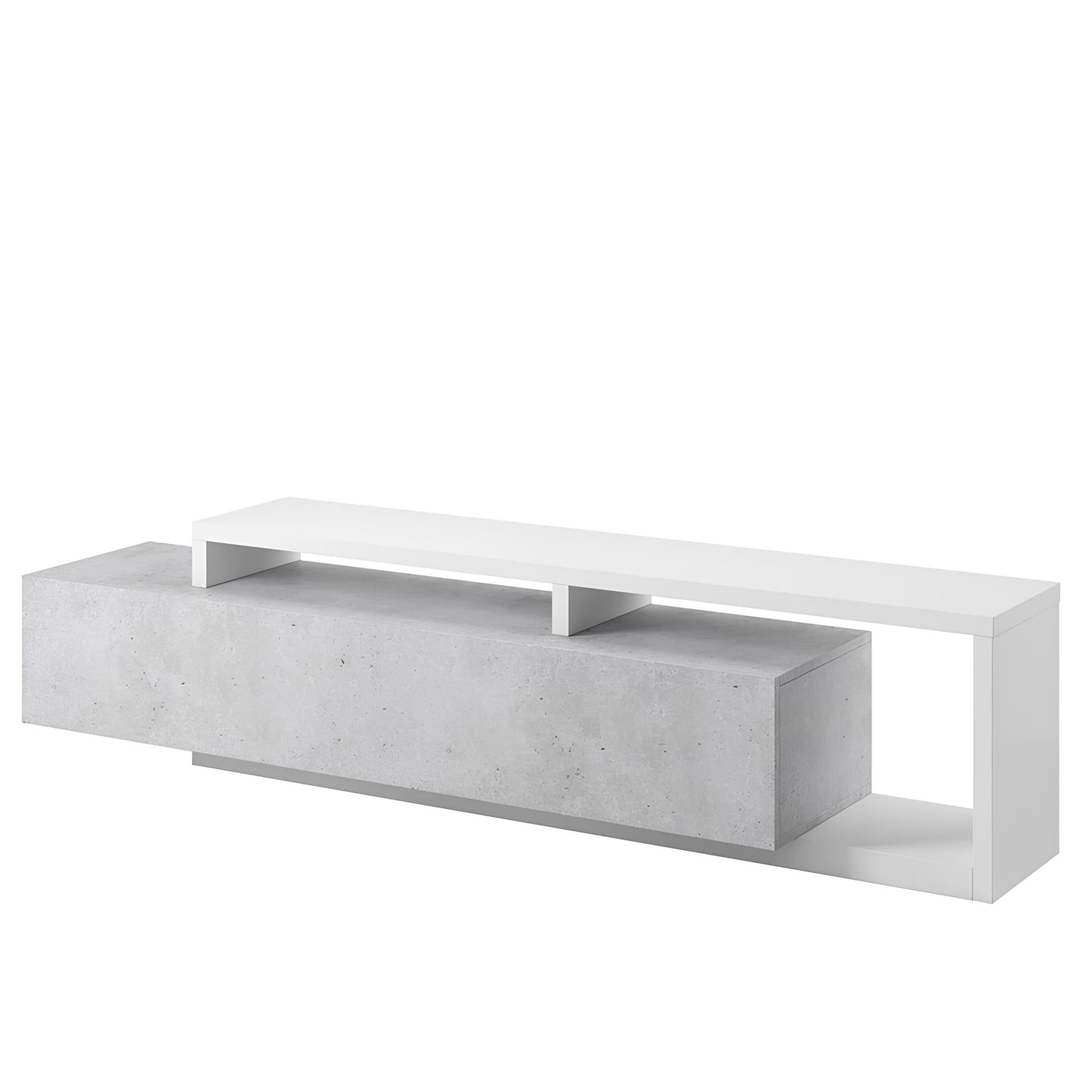 TV skapis Botas 219/45/52 cm balts/betons Kolorādo