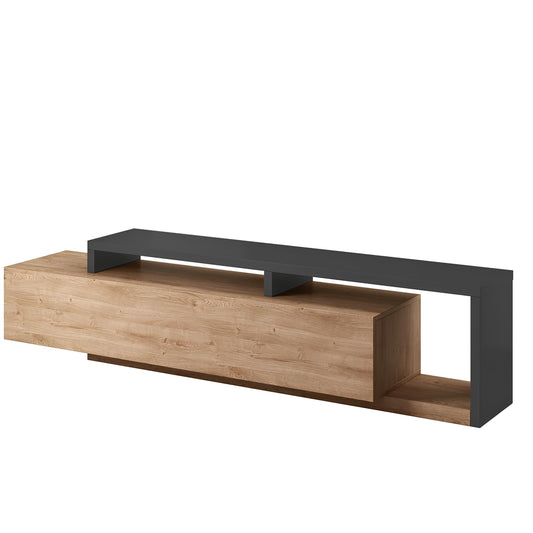 TV skapis Botas 219/45/52 cm antracīts/ribbeka ozols