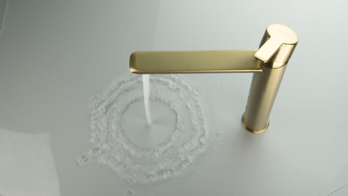 Izlietnes maisītājs, augsts Arnika 302 mm matēts zelts - N1 Home