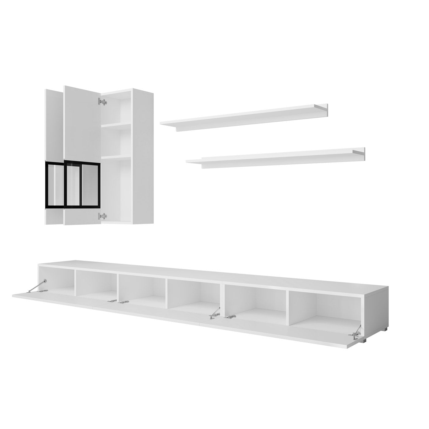Sienas bloks Barots 270/41 cm balts spīdums/melns - N1 Home